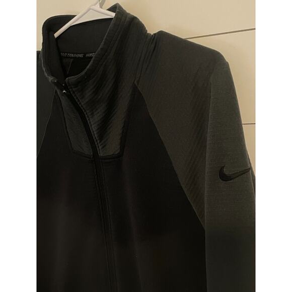 Nike Pro Training Jacket Small Gray and Black Therma-FIT Full-Zip‎ Long Sleeve - Picture 2 of 6
